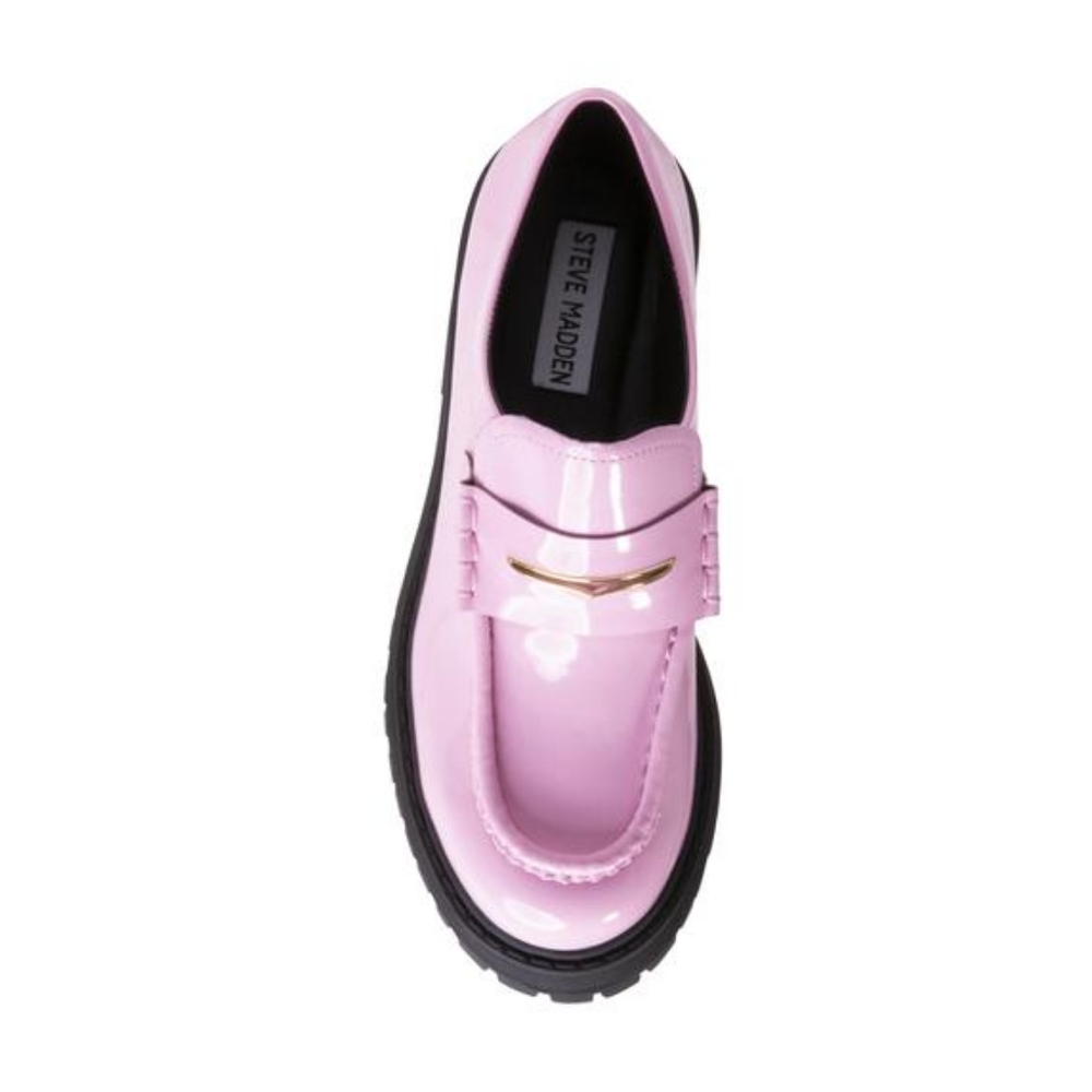 Steve Madden "Malvern" pink patent chunky loafer - Picture 6 of 7